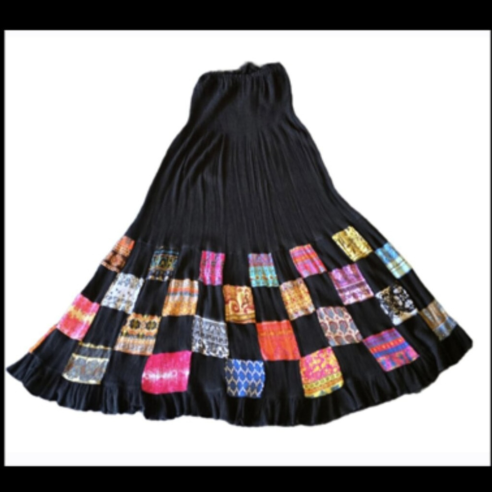 Women’s‎ One-Size-Fits-All Patchwork Maxi Dress, Excellent Condition